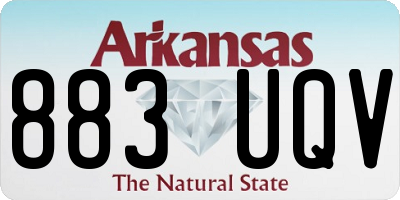 AR license plate 883UQV