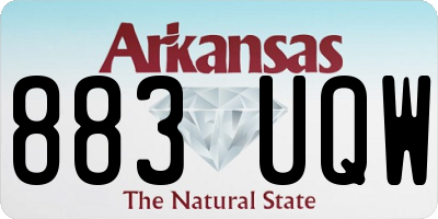 AR license plate 883UQW