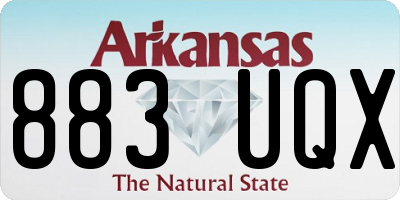 AR license plate 883UQX