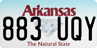 AR license plate 883UQY