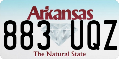 AR license plate 883UQZ
