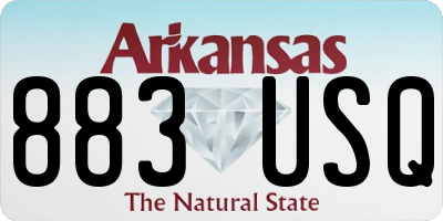 AR license plate 883USQ