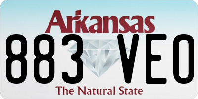 AR license plate 883VEO
