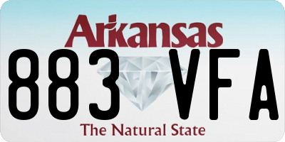 AR license plate 883VFA