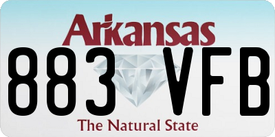 AR license plate 883VFB