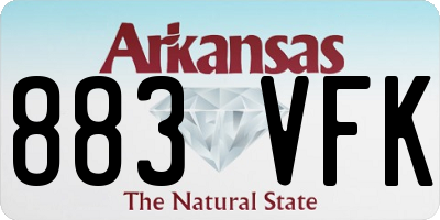 AR license plate 883VFK