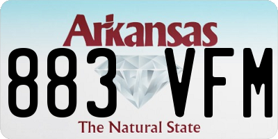 AR license plate 883VFM