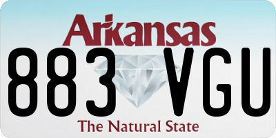 AR license plate 883VGU