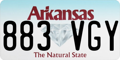 AR license plate 883VGY