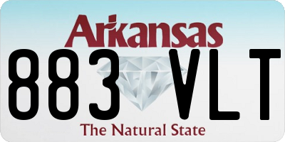 AR license plate 883VLT