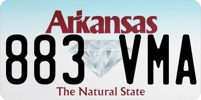 AR license plate 883VMA