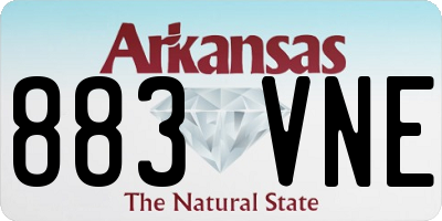 AR license plate 883VNE