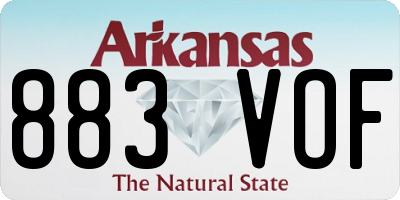 AR license plate 883VOF