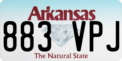 AR license plate 883VPJ