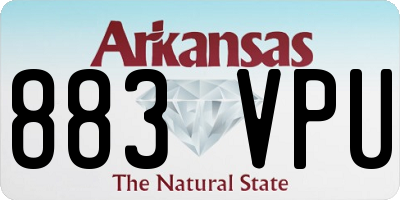 AR license plate 883VPU