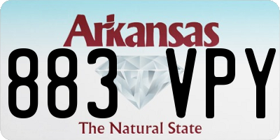 AR license plate 883VPY