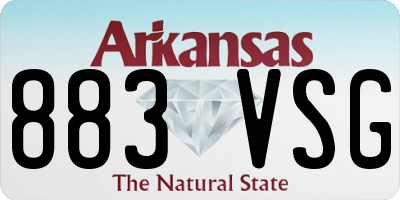 AR license plate 883VSG