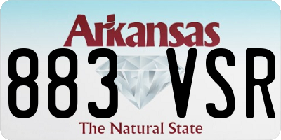AR license plate 883VSR