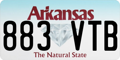 AR license plate 883VTB