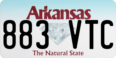 AR license plate 883VTC