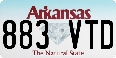 AR license plate 883VTD