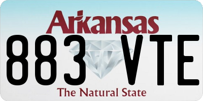 AR license plate 883VTE