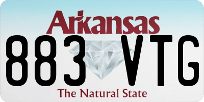 AR license plate 883VTG
