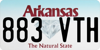 AR license plate 883VTH