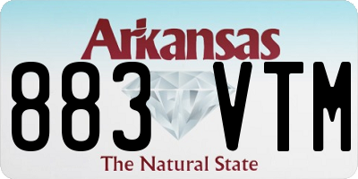 AR license plate 883VTM