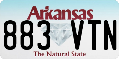 AR license plate 883VTN
