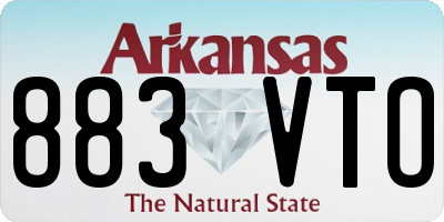 AR license plate 883VTO