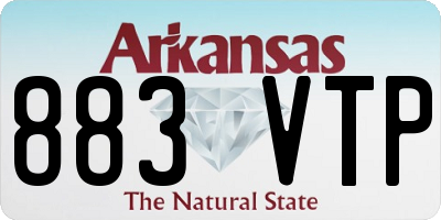 AR license plate 883VTP