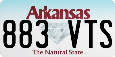 AR license plate 883VTS