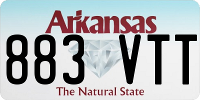 AR license plate 883VTT