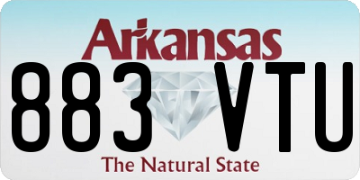 AR license plate 883VTU