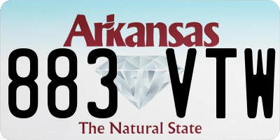 AR license plate 883VTW