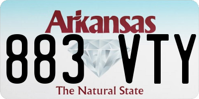 AR license plate 883VTY