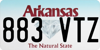 AR license plate 883VTZ