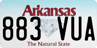 AR license plate 883VUA