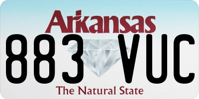 AR license plate 883VUC