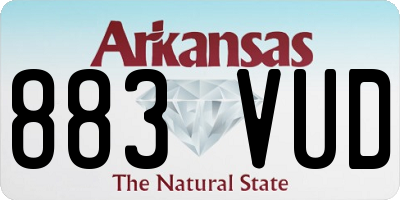 AR license plate 883VUD