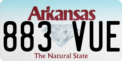 AR license plate 883VUE