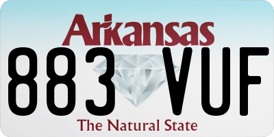 AR license plate 883VUF