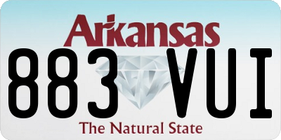 AR license plate 883VUI