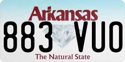 AR license plate 883VUO