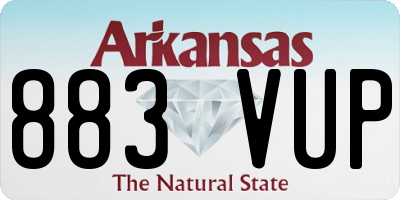 AR license plate 883VUP