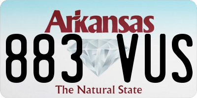 AR license plate 883VUS
