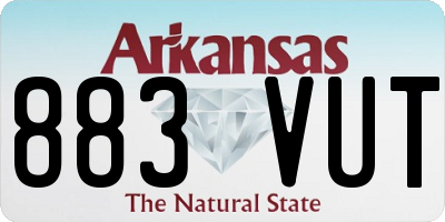 AR license plate 883VUT