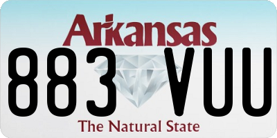 AR license plate 883VUU