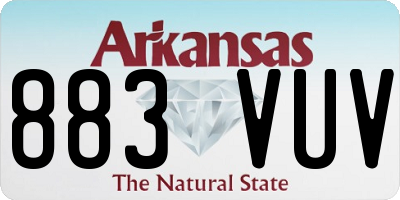 AR license plate 883VUV